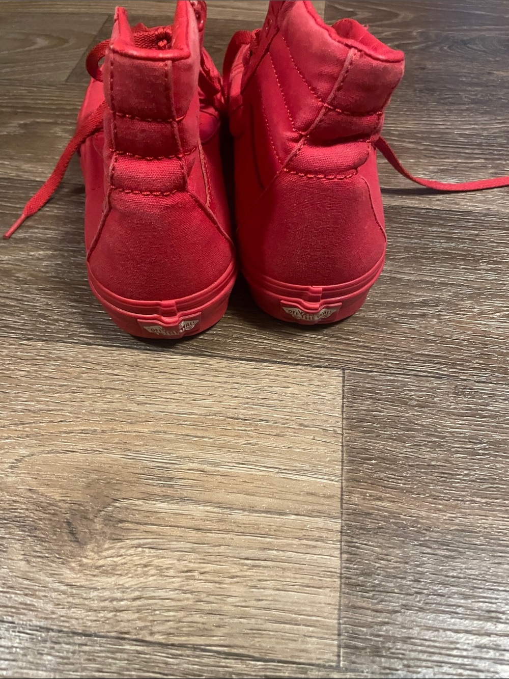 Mens Red High-Top Sneakers